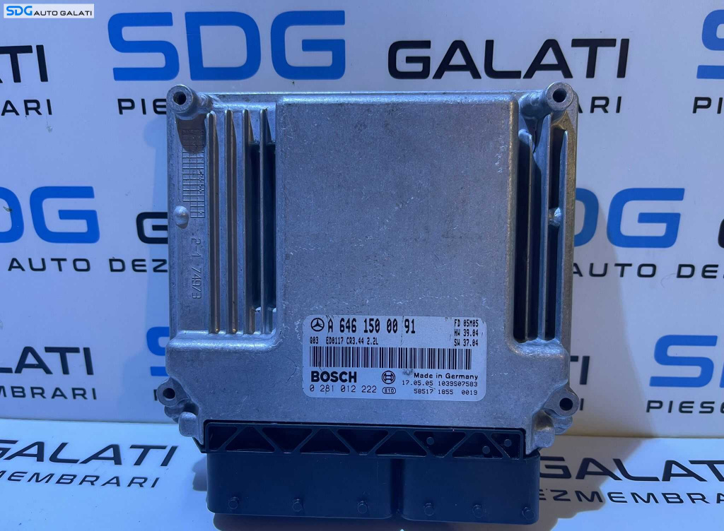 ECU Calculator Motor Mercedes W203 Clasa C Class C200 C220 2.2 CDI 2001 - 2007 Cod A6461500091 0281012222 [LS0241]