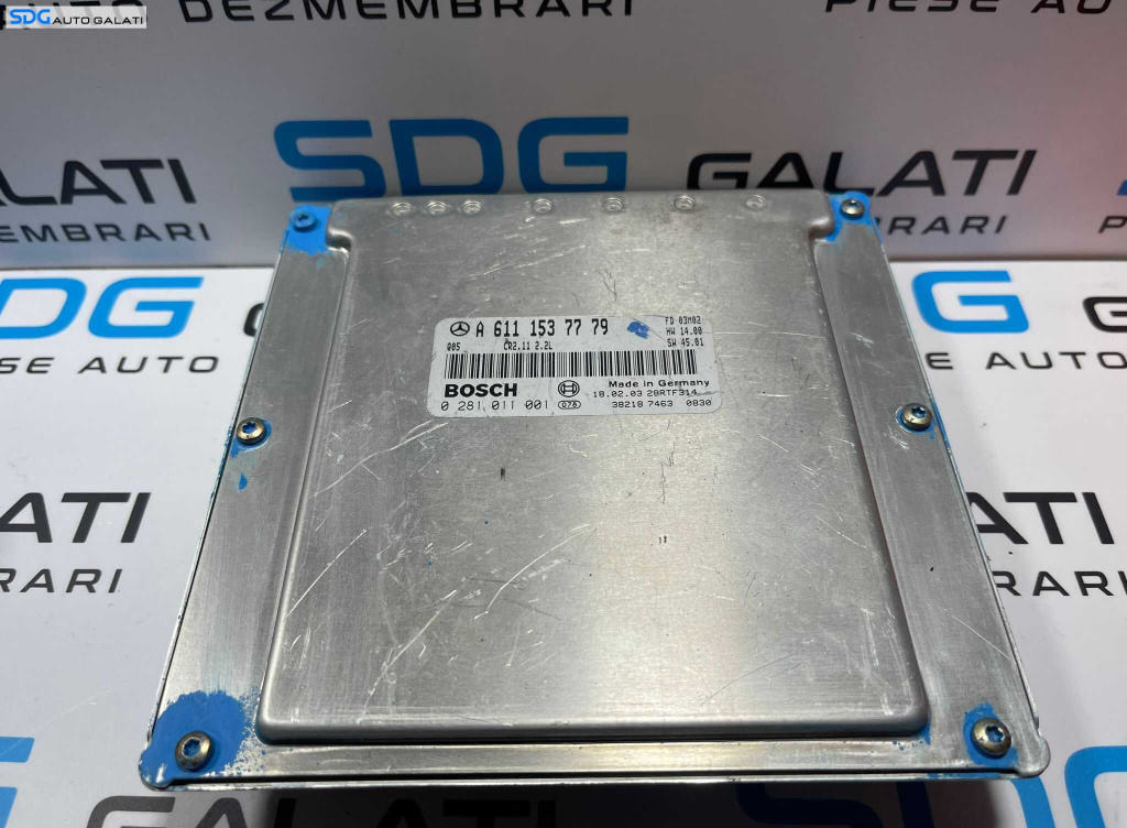 ECU Calculator Motor Mercedes W203 Clasa C Class C220 2.2 CDI 2000 - 2007 Cod A6111537779 0281011001 [L3236]