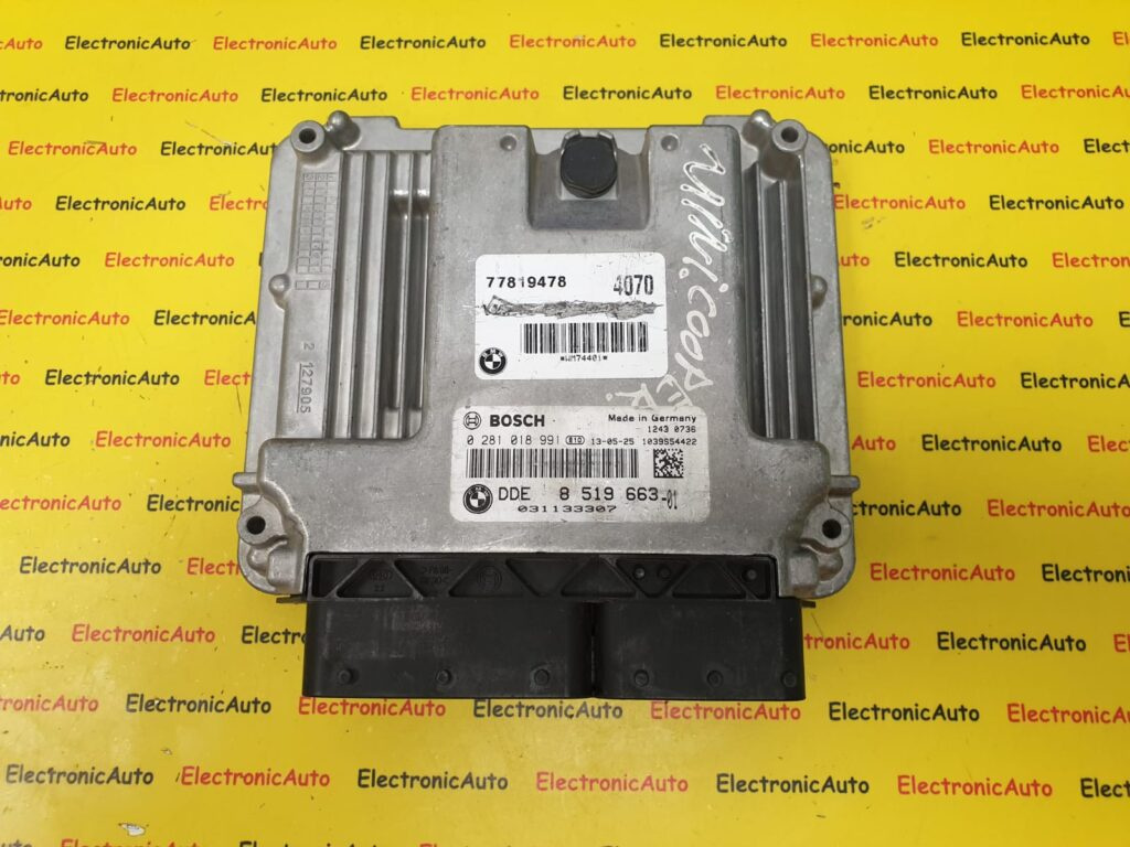 ECU Calculator Motor Mini Cooper, 0281018991, DDE8519663