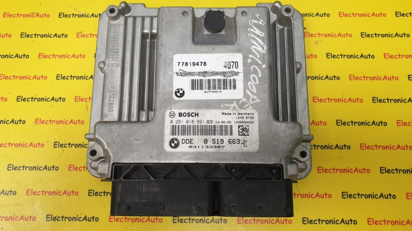 ECU Calculator Motor Mini Cooper, 0281018991, DDE8519663