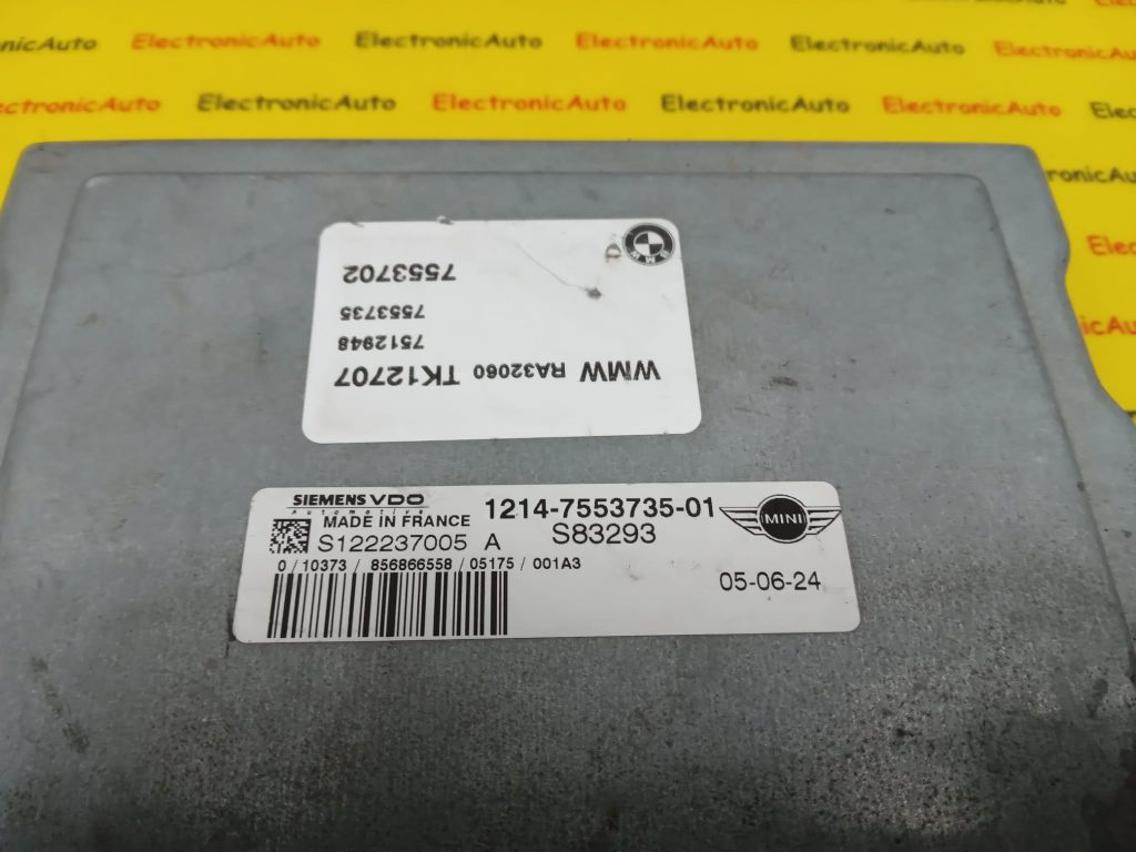 ECU Calculator motor Mini Cooper 1.6 12147553735, S122237005A