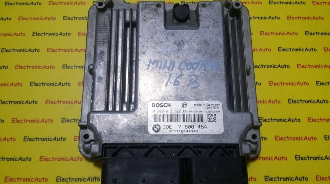 ECU Calculator motor Mini Cooper 1.6 d 0281012722 DDE7808454