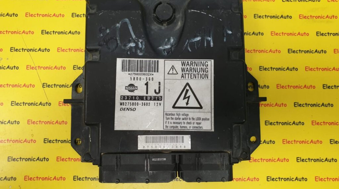 ECU Calculator motor Nissan Navara 2.5DCI, 23710EB310, MB275800-3602