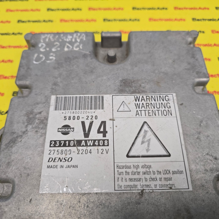 ECU Calculator Motor NISSAN PRIMERA 23710AW408, 2758002204, 5800220,