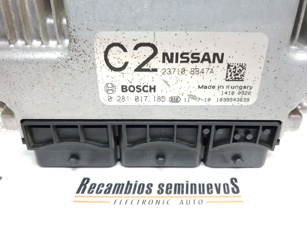 ECU Calculator Motor NISSAN QASHQAI, 0281017185, 23710BB47A,