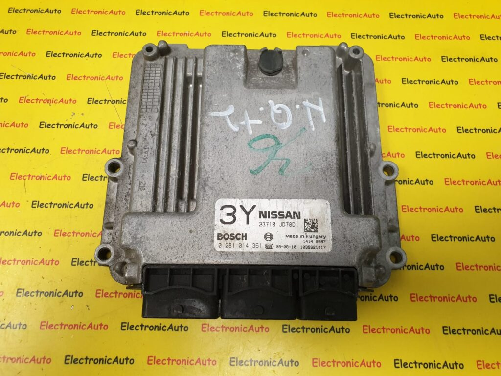 ECU Calculator motor Nissan Qashqai 2.0DCi, 0281014361, 23710JD78D