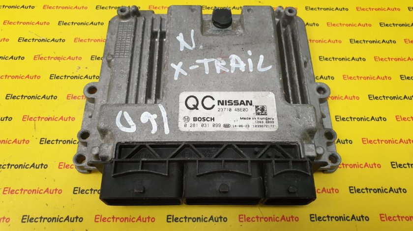 ECU Calculator Motor Nissan X-Trail 1.6DCi, 0281031099, 23710 4BE0D