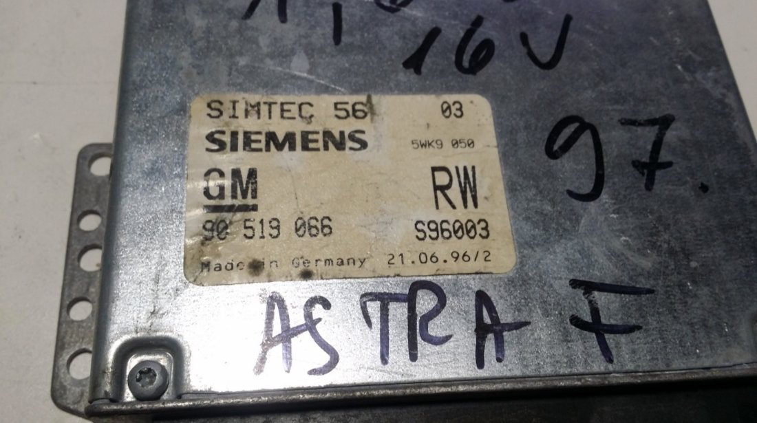 ECU Calculator motor Opel Astra F 1.8 90519066 X18XE