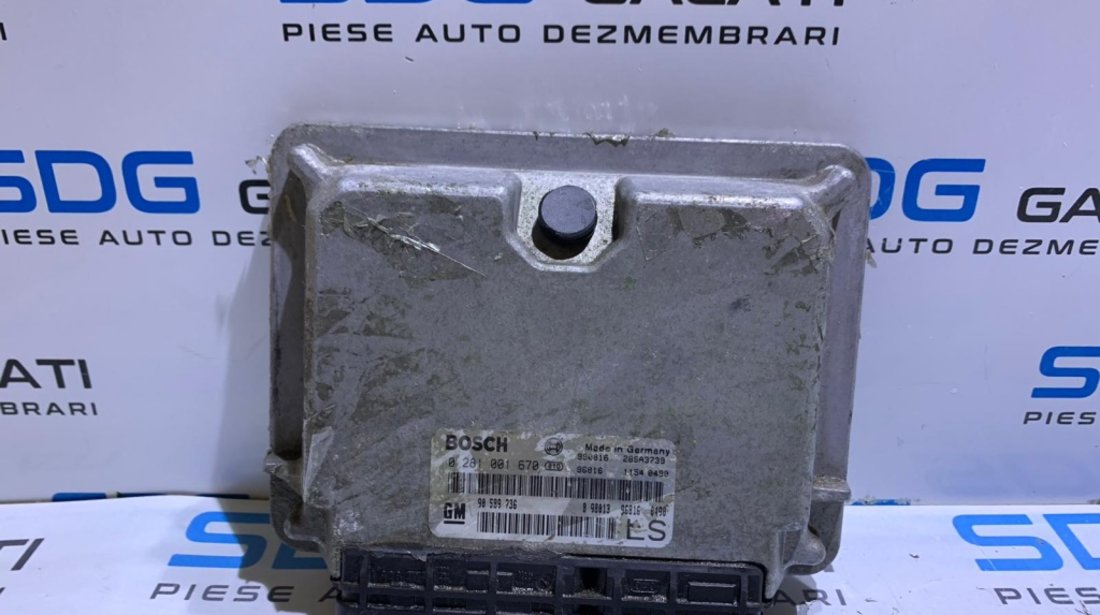 ECU / Calculator Motor Opel Astra G 1.7DT X17DTL 50KW 68CP 1998 - 2005 Cod Piesa : 90589736 / 0281001670