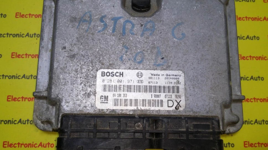 ECU Calculator motor Opel Astra G 2.0 dti 0281001971, 09180353