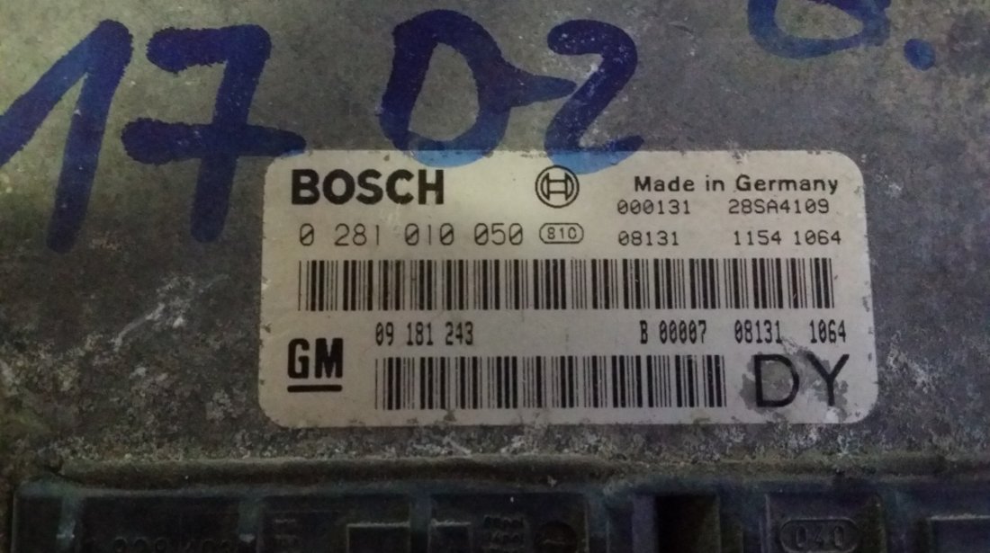 ECU Calculator motor Opel Astra G 2.0DTI 0281010050 EDC15M1 Y20DTH