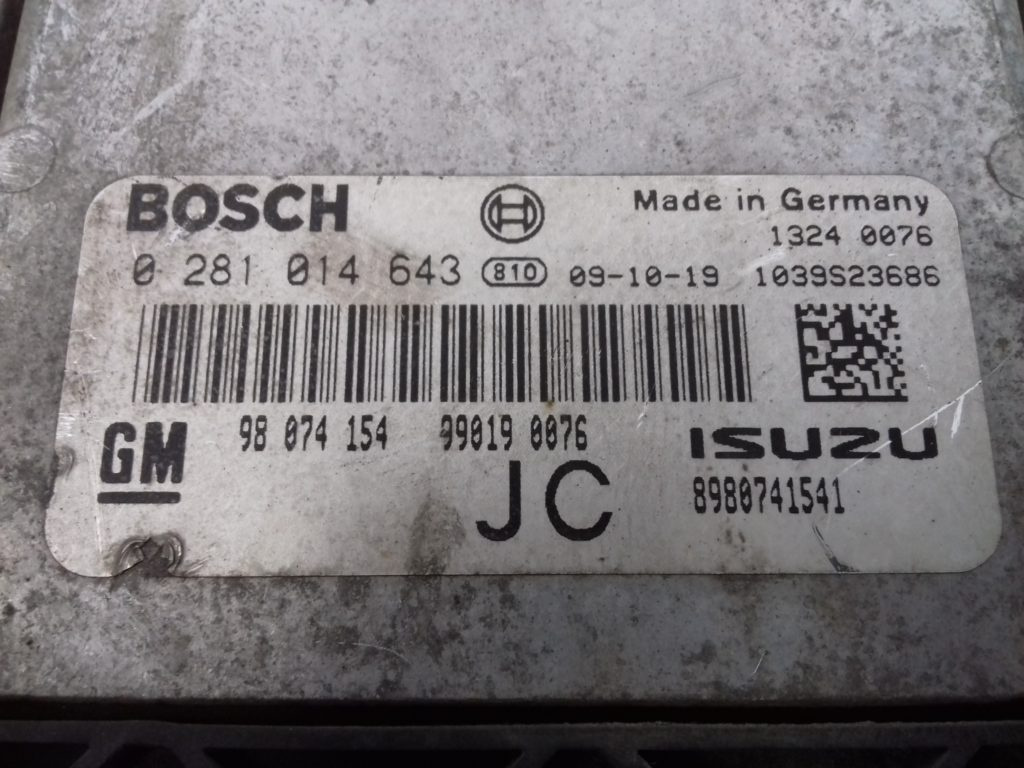 ECU Calculator Motor Opel Astra H 1.7 CDTI, 0281014643, 98074154