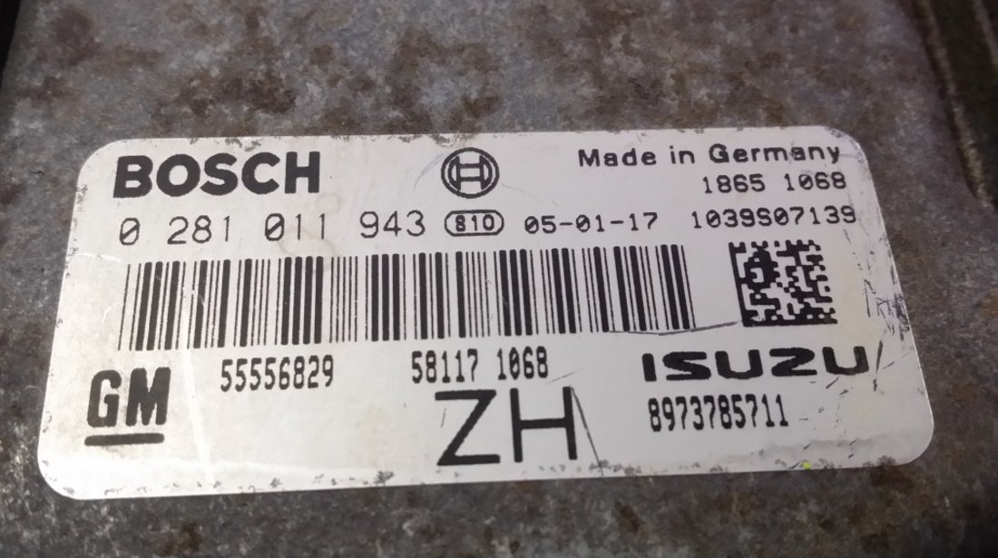 ECU Calculator motor Opel Astra H 1.7CDTI 0281011943, 55556829,