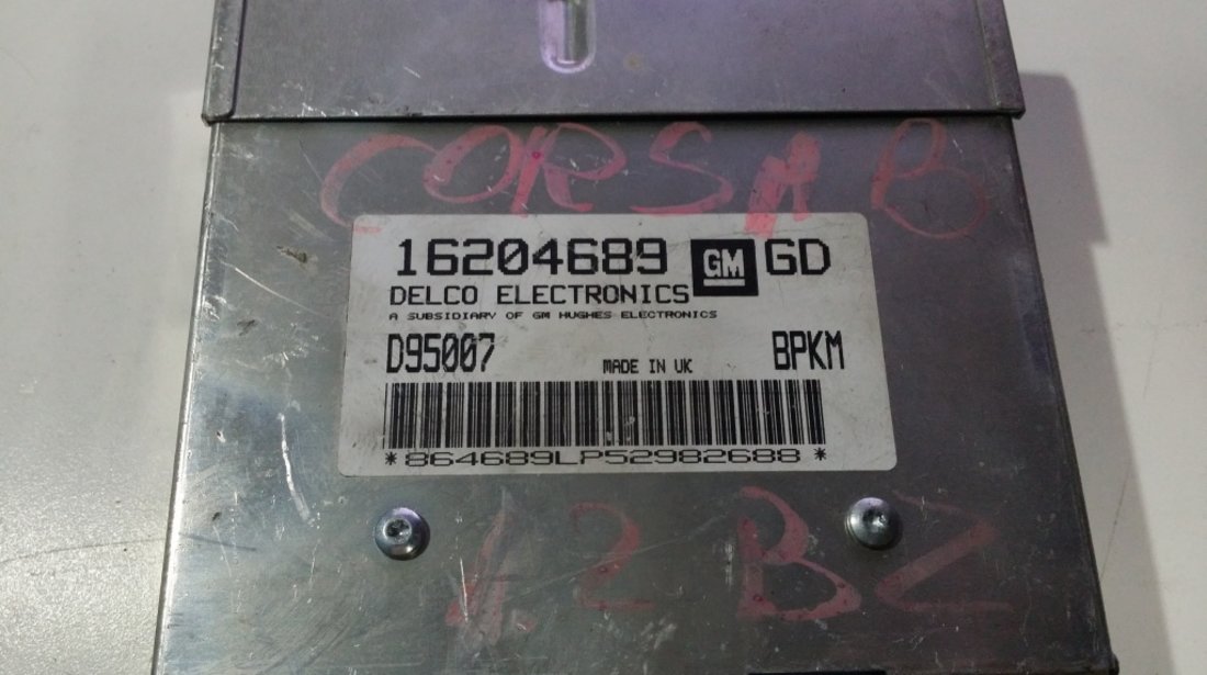 ECU Calculator motor Opel Corsa B 1.2 16204689 GD X12SZ