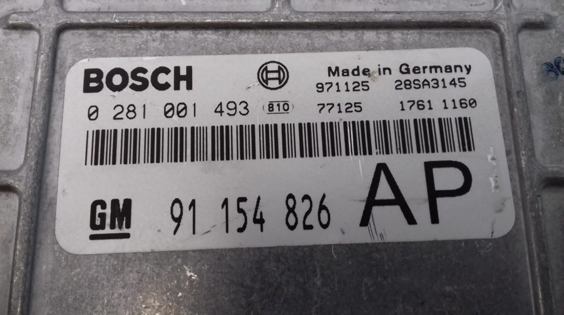ECU Calculator Motor Opel Frontera A 2.5 TDS, 0281001493, 91154826
