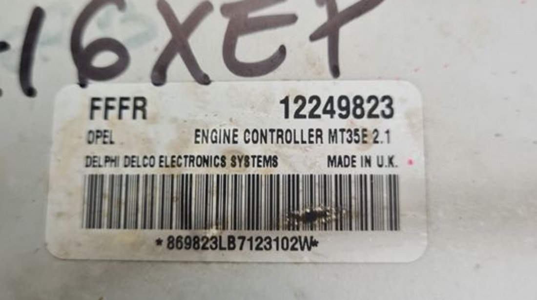 Ecu calculator motor Opel Meriva 1.6 Z16XEP FFFR 12249823 MT35E 2.1