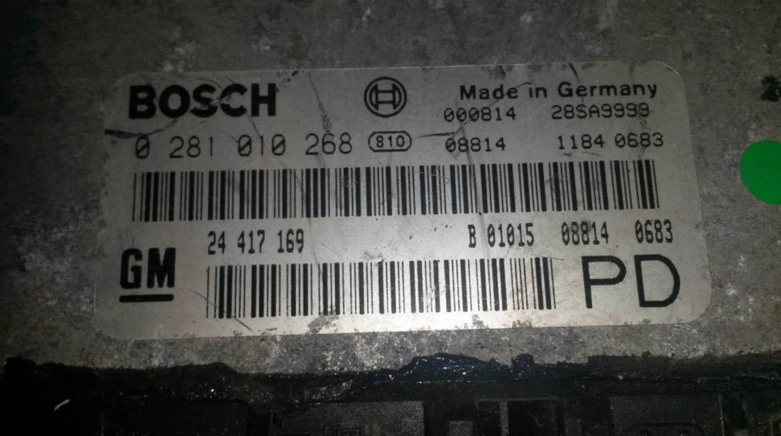 ECU Calculator motor Opel Zafira 2.0 dti 0281010268, 24417169