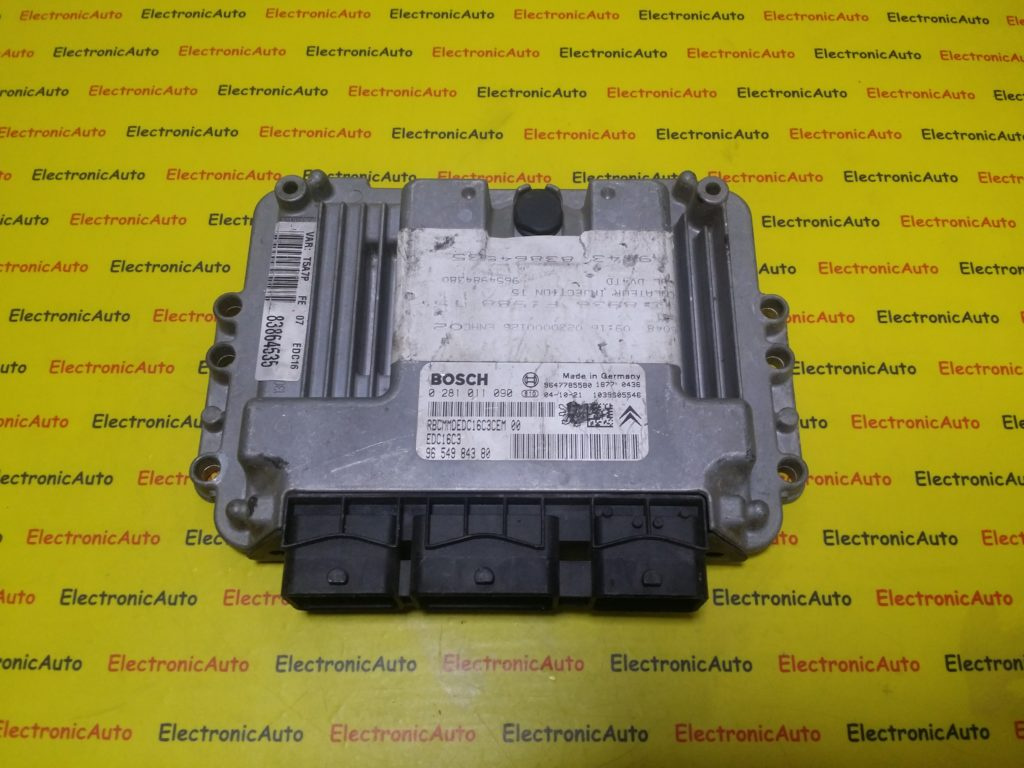ECU Calculator Motor Peugeot, 0281011090, 9654984380, 9647785580,