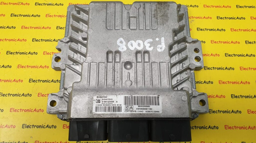 ECU Calculator Motor Peugeot 1.6 HDi, 9800268980, S180123008A (8SQW2)