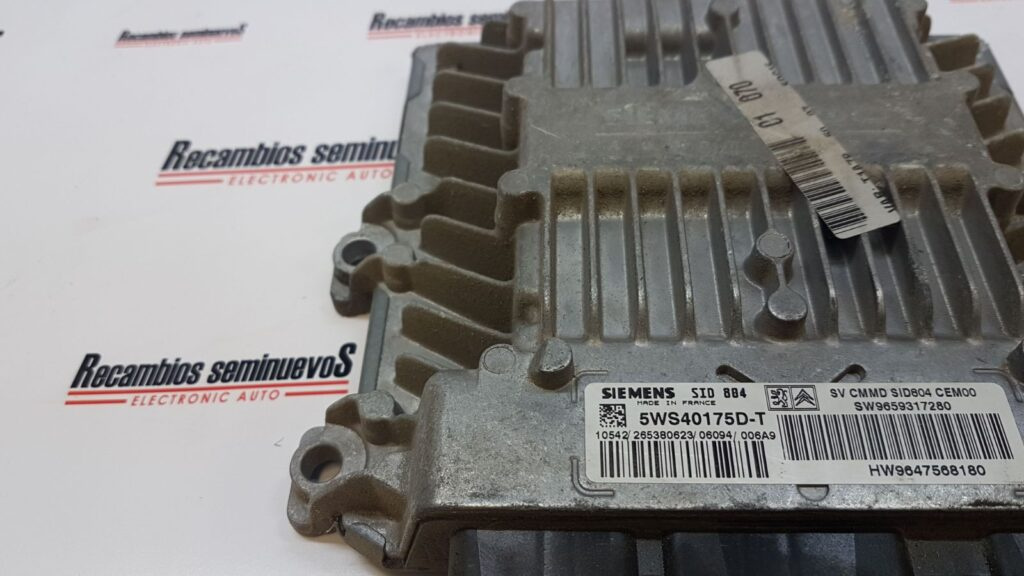 ECU Calculator Motor PEUGEOT 1007, 5WS40175DT, SID804, SW 9659317280, HW 9647568180,