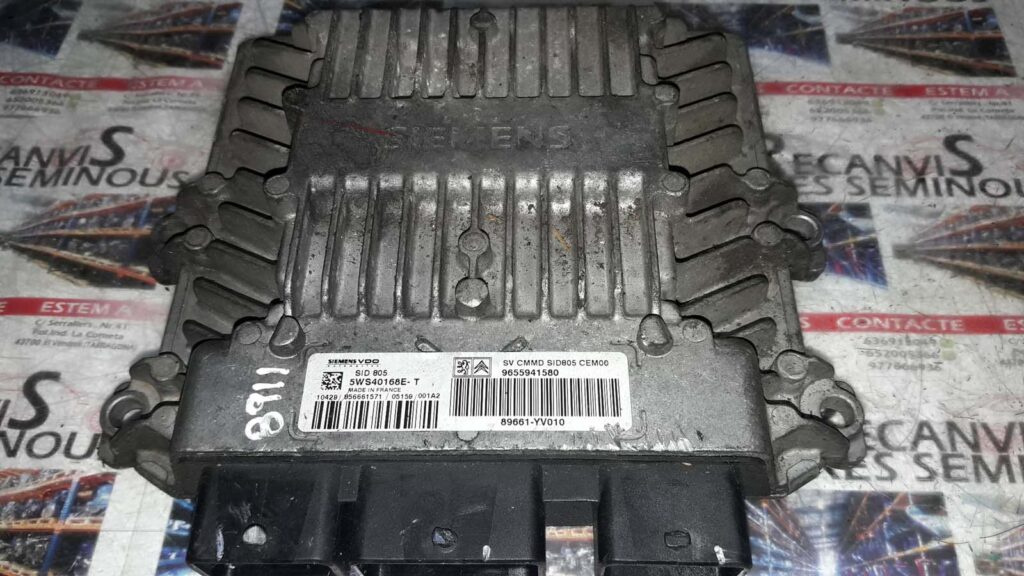 ECU Calculator Motor PEUGEOT 107, 5WS40168ET, SID805, 9655941580, 89661YV010,