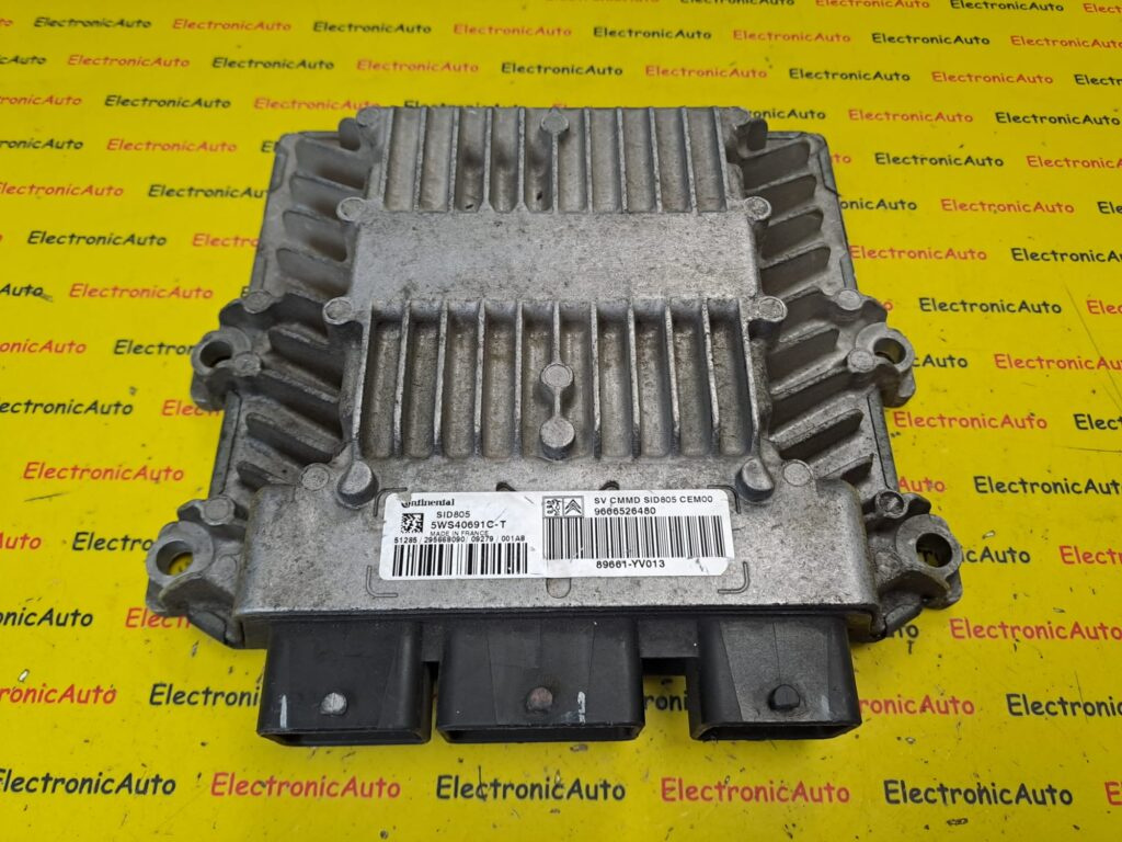 ECU Calculator Motor PEUGEOT 107, 5WS40691CT, 9666526480, 89661YV013,
