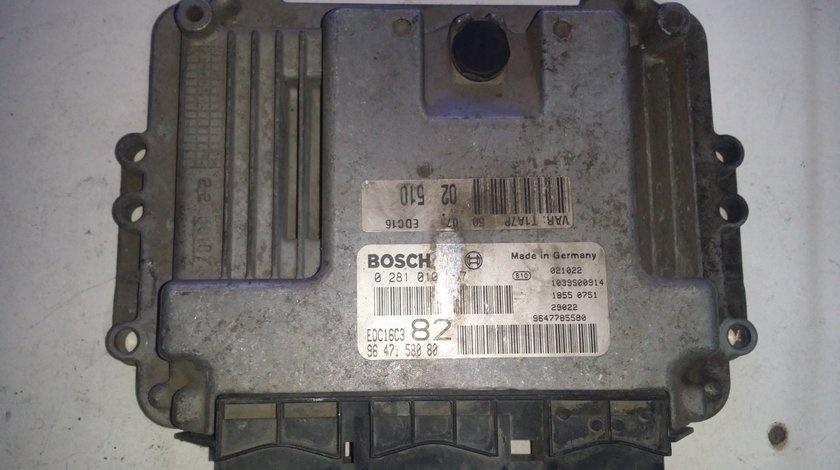 ECU Calculator motor Peugeot 206 1.4HDI 0281010707