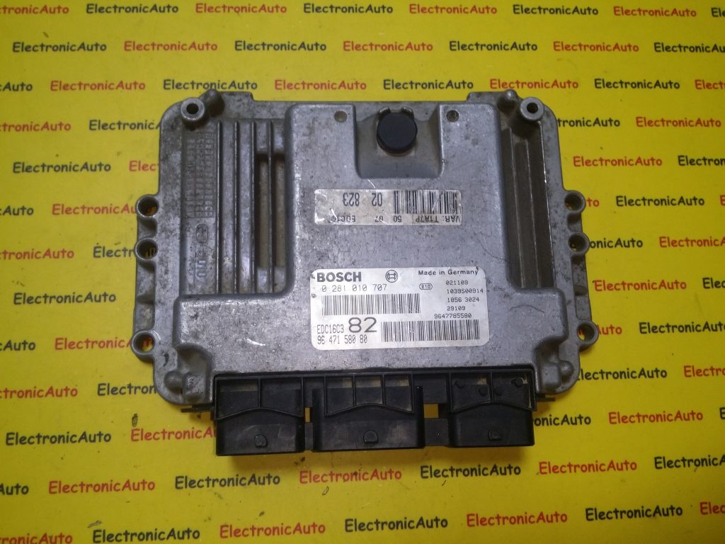 ECU Calculator motor Peugeot 206 1.4HDI, 0281010707, 9647158080, 9647785580,