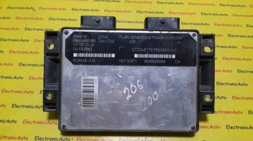 ECU Calculator motor Peugeot 206 1.9D 9641390180, R04080030B