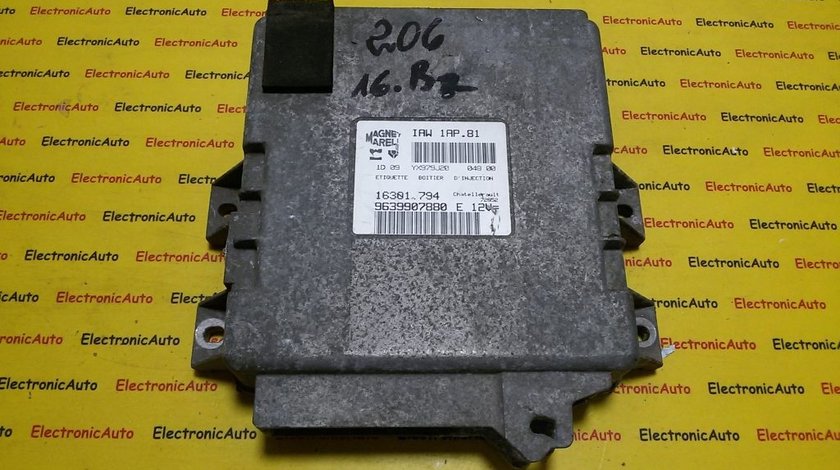 ECU Calculator motor Peugeot 206 9639907880, IAW1AP81