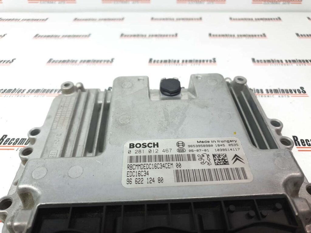 ECU Calculator Motor PEUGEOT 207, 0281012467, EDC16C34, 9662212480, 9653958980,