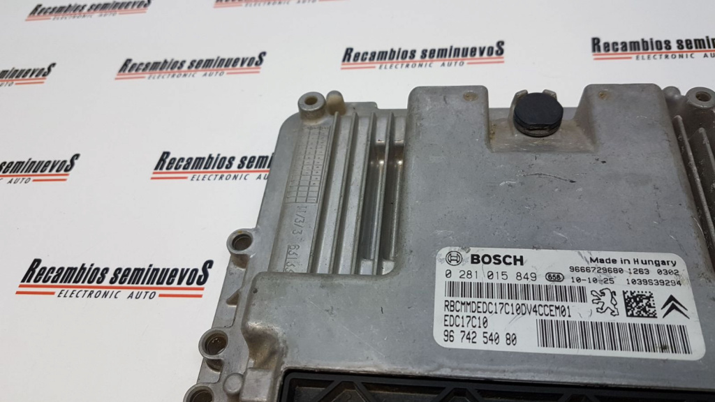 ECU Calculator Motor PEUGEOT 207, 0281015849, EDC17C10, 9674254080, 9666729680,