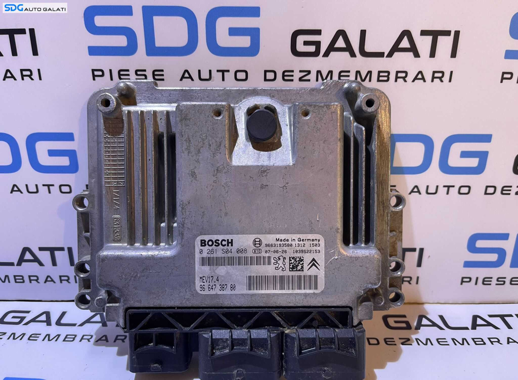 ECU Calculator Motor Peugeot 207 1.6 VTi 2006 - 2015 Cod 0261S04008 9663193580