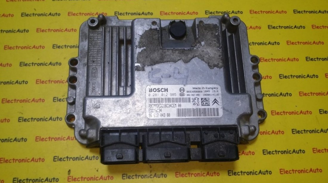 ECU Calculator motor Peugeot 207 1.6HDI 0281012985, 9661204380