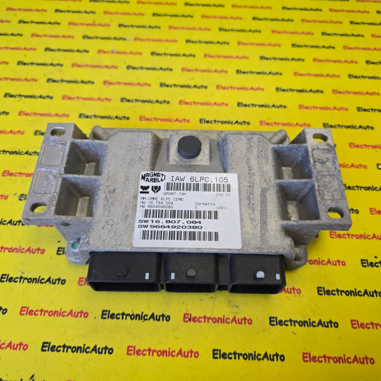 ECU Calculator Motor PEUGEOT 207, 9664920380, 16807084, 9654596080, 16784004, IAW6LP105,