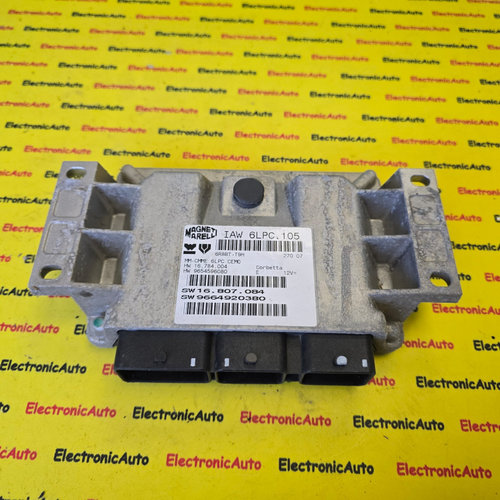 ECU Calculator Motor PEUGEOT 207, 9664920380, 16807084, 9654596080, 16784004, IAW6LP105,