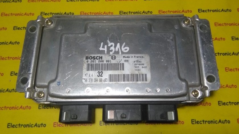 ECU Calculator motor Peugeot 306 1.6 0261206861, 9637839480