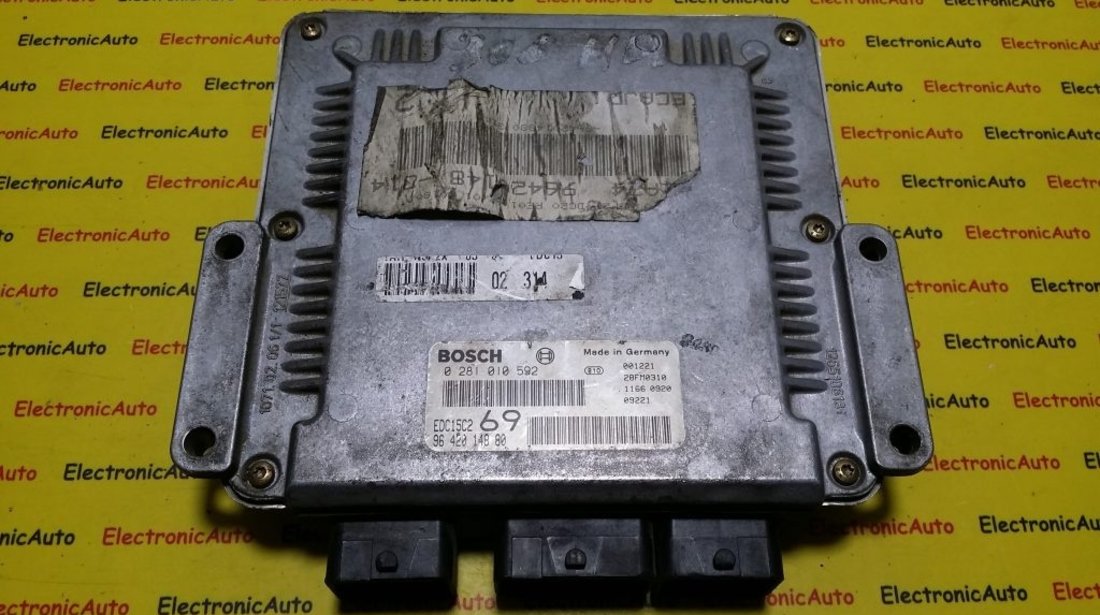 ECU Calculator motor Peugeot 306 2.0 hdi 0281010592, 9642014880