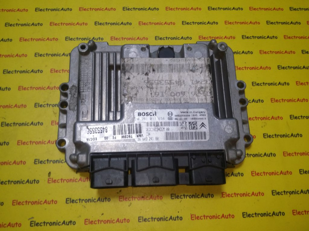 ECU Calculator motor Peugeot 307 1.6HDI 0281011634, 9660324180