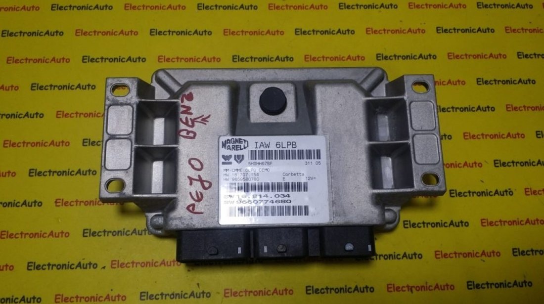 ECU Calculator motor Peugeot 307 2.0 9660774680, 9659580780