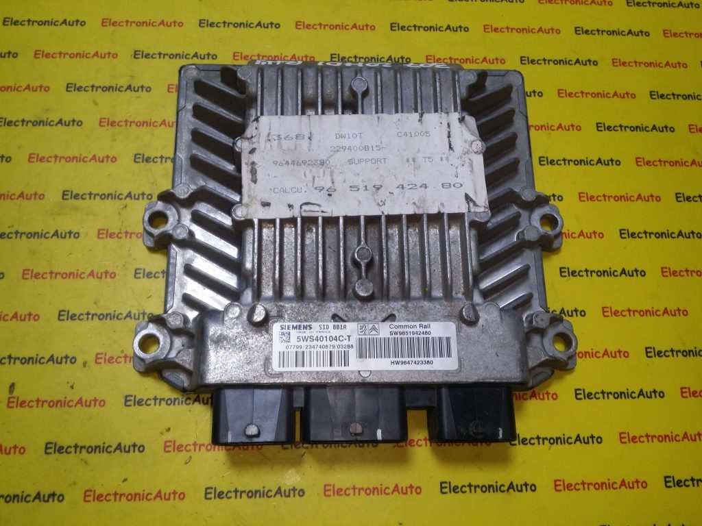 ECU Calculator motor Peugeot 307 2.0 hdi 9651942480, 5WS40104C-T