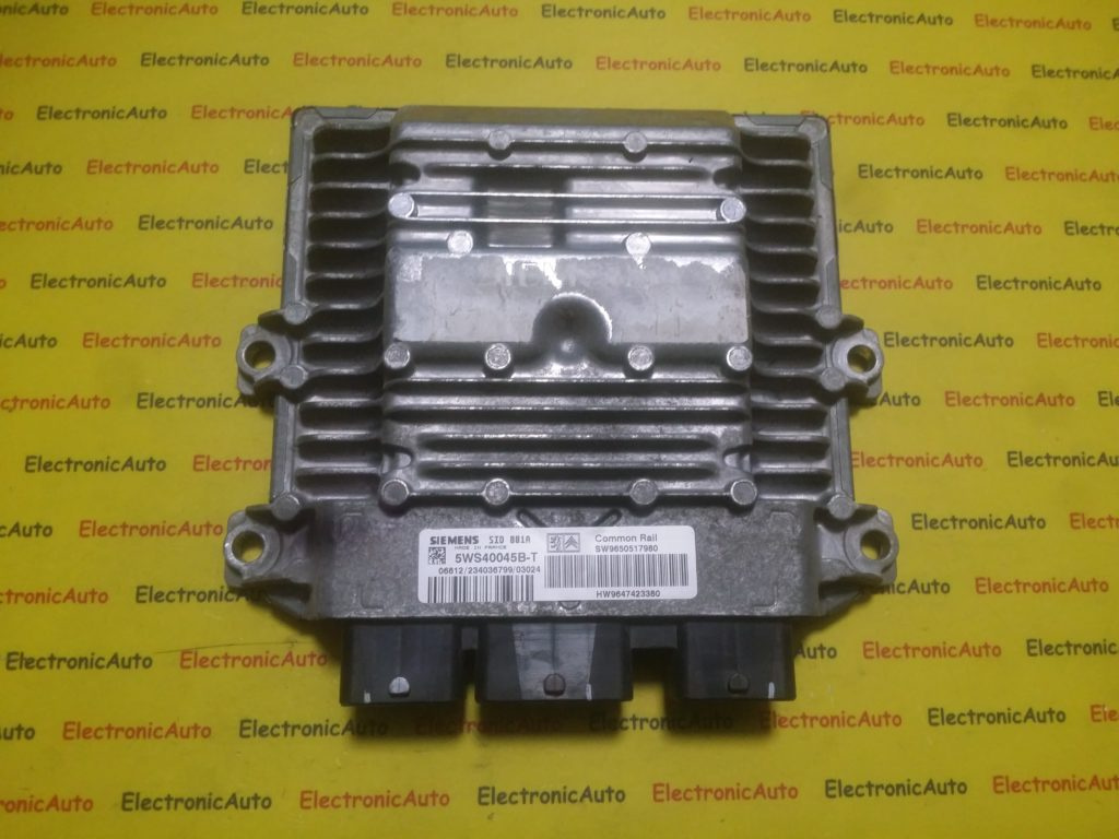 ECU Calculator motor Peugeot 307 2.0 hdi 5WS40045BT, 9650517980, 9647423380