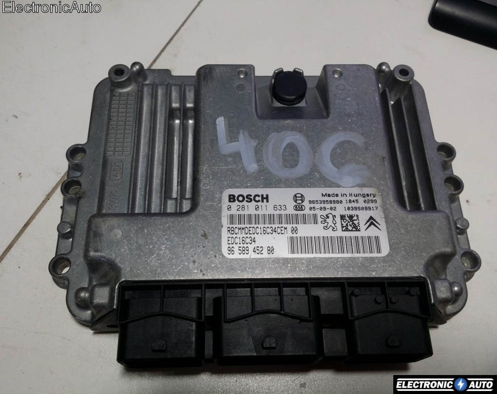 ECU Calculator motor Peugeot 406 1.6HDI 0281011633, 9653958980, 9658945280,