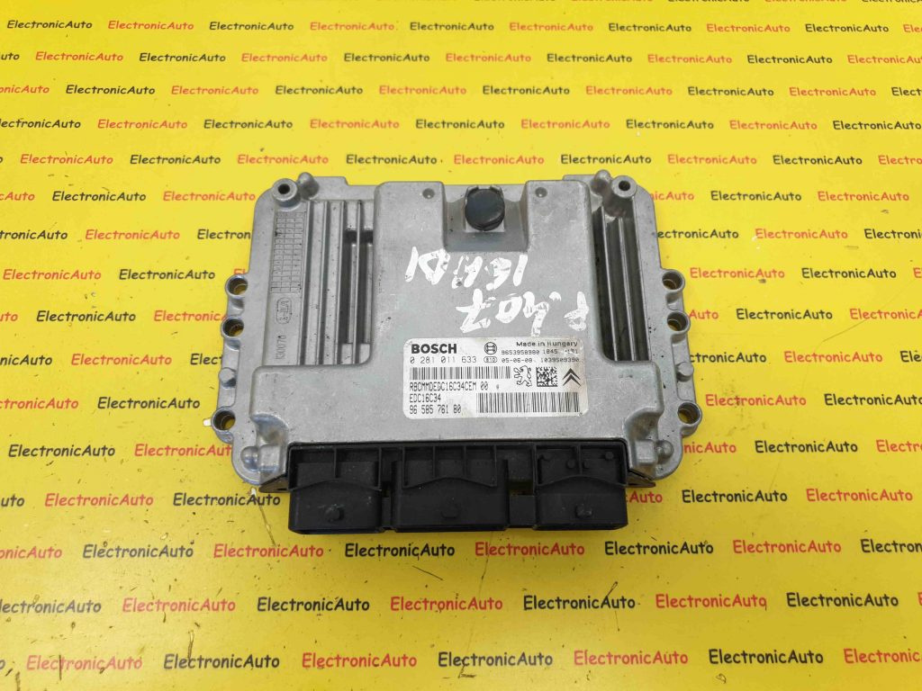 ECU Calculator Motor Peugeot 407 1.6HDi, 9658576180, 0281011633, EDC16C34