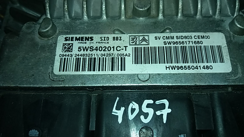 ECU Calculator Motor PEUGEOT 407, 5WS40201CT, SID803, SW 9656171680, HW 9655041480,