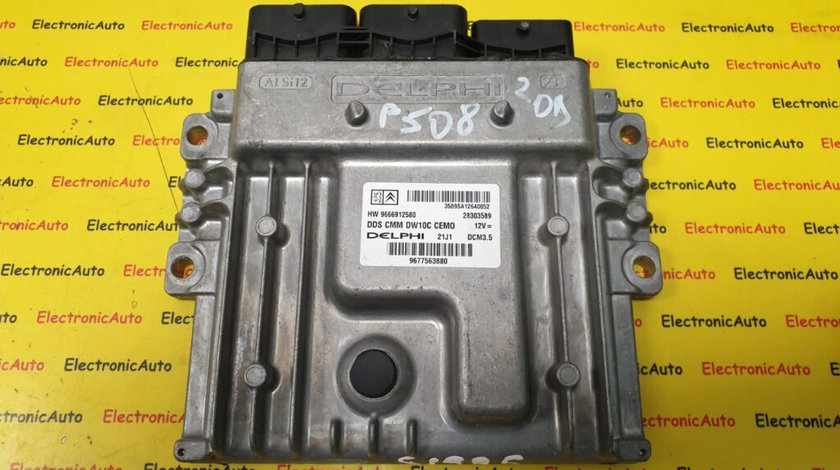 ECU Calculator Motor Peugeot 508 2.0 HDI, 9677563880, HW 9666912580, DCM3.5