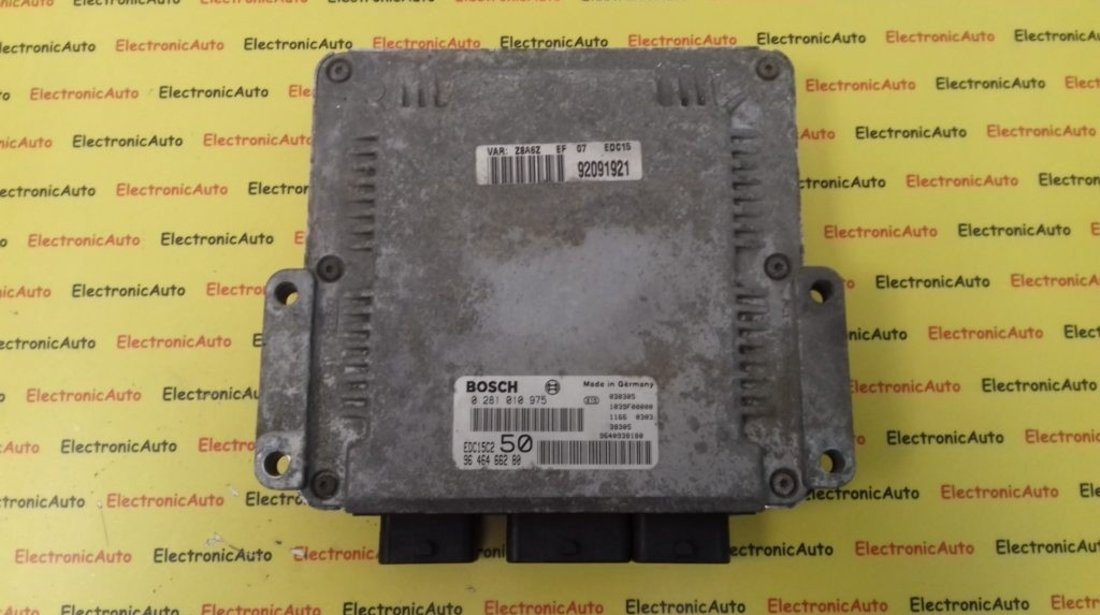 ECU Calculator Motor Peugeot 607 2.2HDI, 0281010975, 9646466280