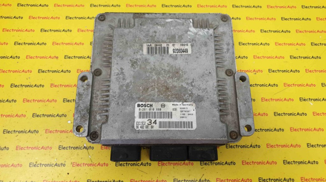 ECU Calculator Motor Peugeot 607 2.2HDi, 9648268180, 0281010880, EDC15C2