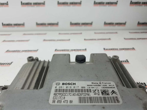 ECU Calculator Motor PEUGEOT PARTNER, 0281019817, EDC17C10, 9805947380, 9666729580,