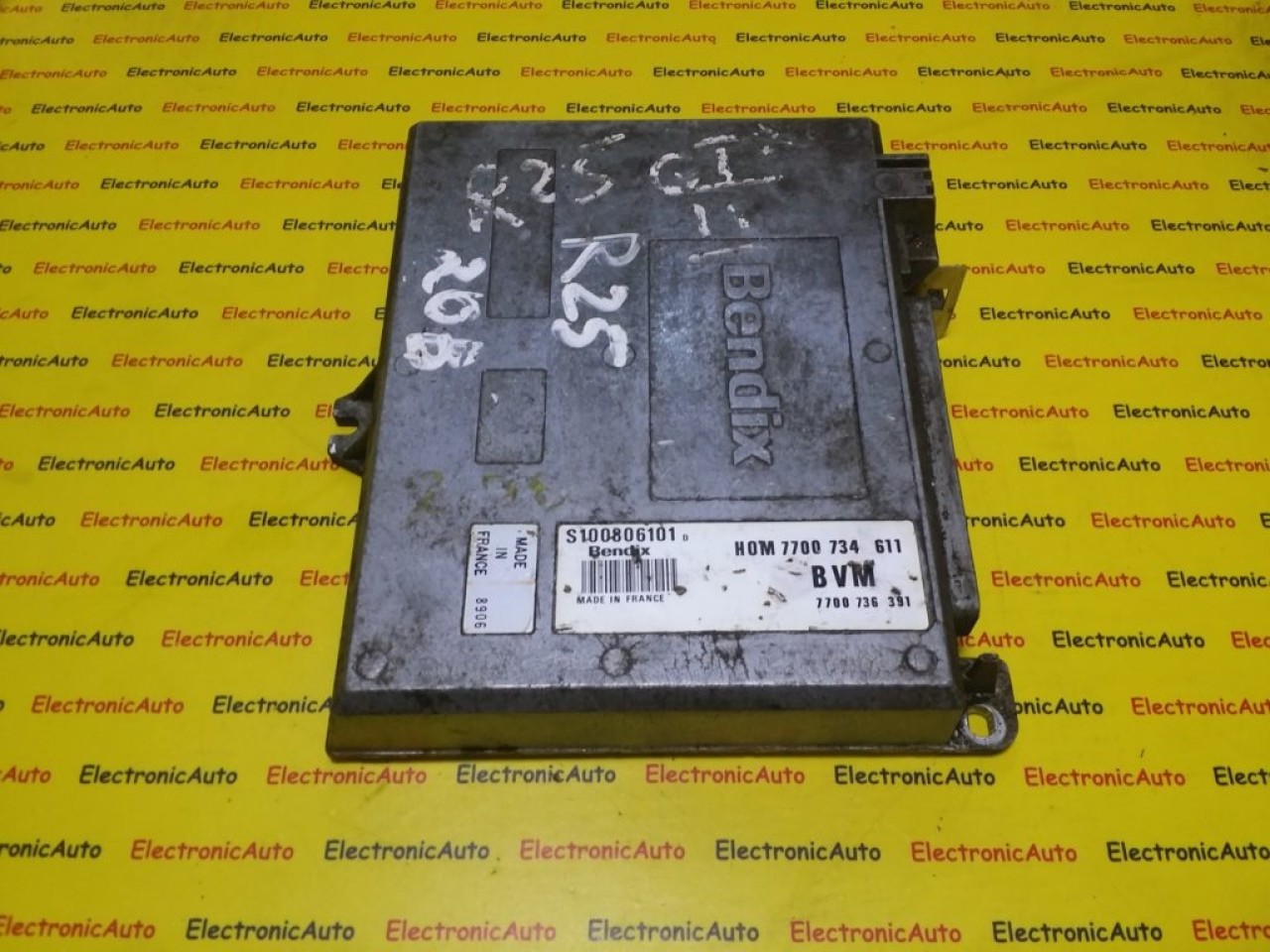 ECU Calculator Motor Renault, 7700734611, 7700736391, S100806101D